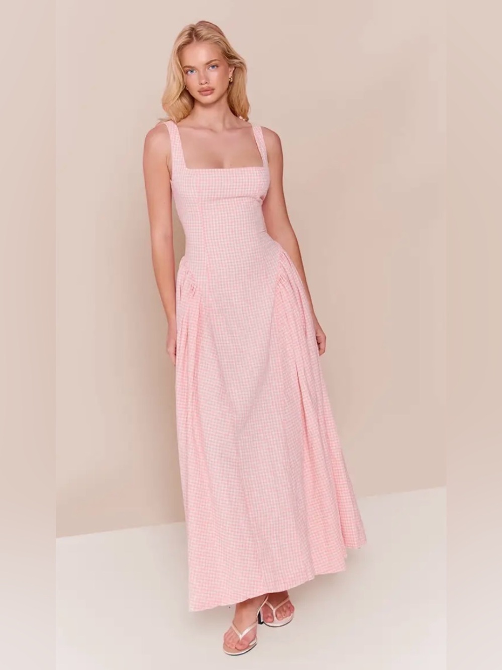 Pretty Little Thing Pink Gingham Dress